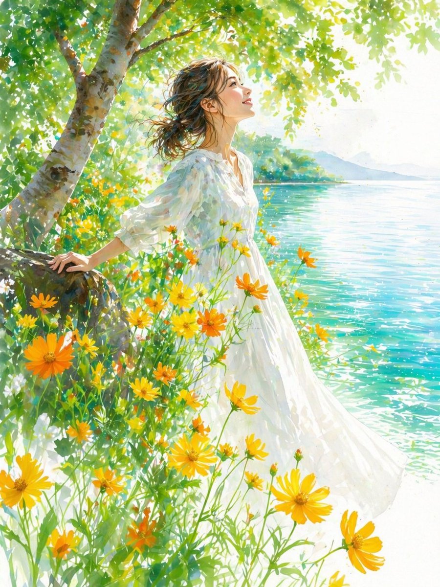 Impressionist Woman by Summer Lake output
