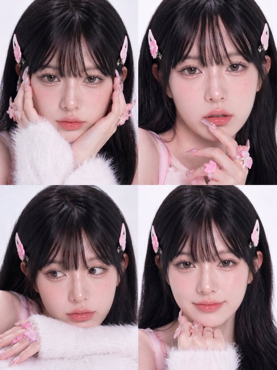 Pink Kawaii Beauty Collage