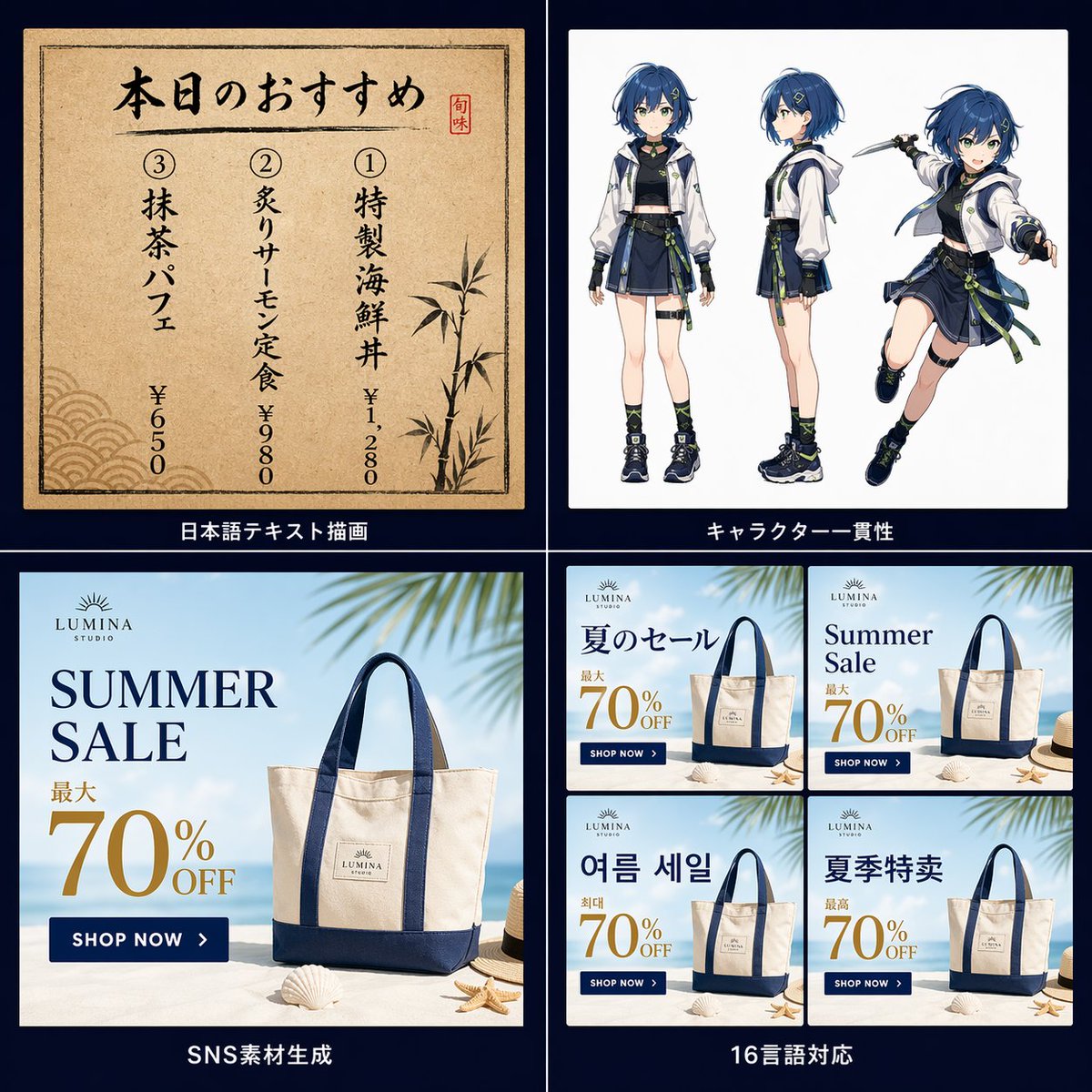 AI Image Capabilities Promo Grid