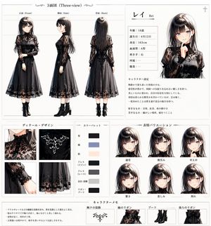 Gothic Anime Character Sheet