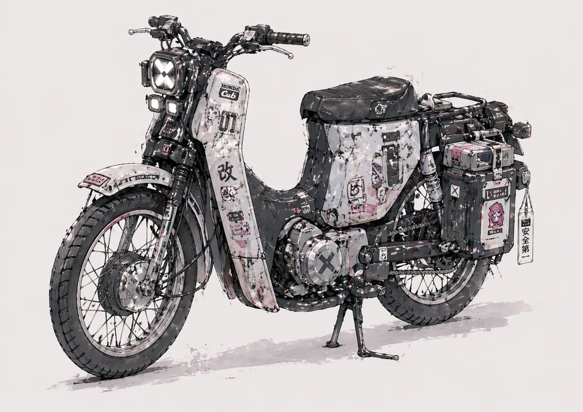 Weathered Custom Cub Concept Bike