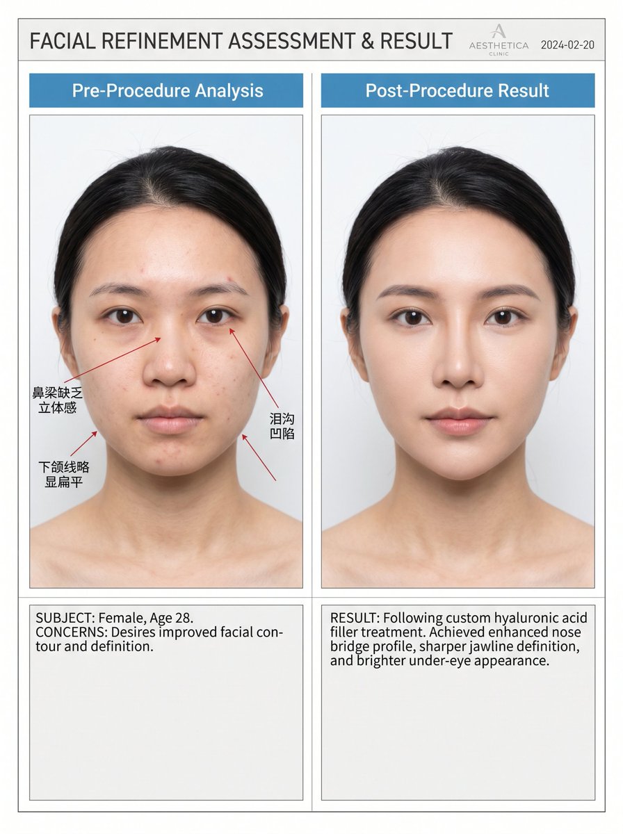 Sample output image for Medical Aesthetic Analysis Comparison Prompt