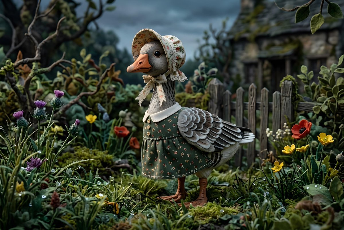 Sample output image for Whimsygoth Goose Illustration