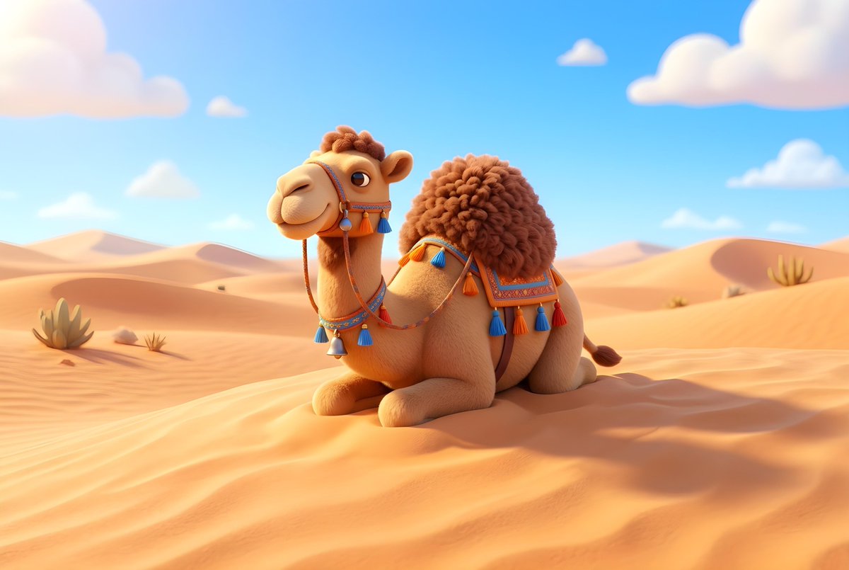 Sample output image for Dromedary Camel in Desert