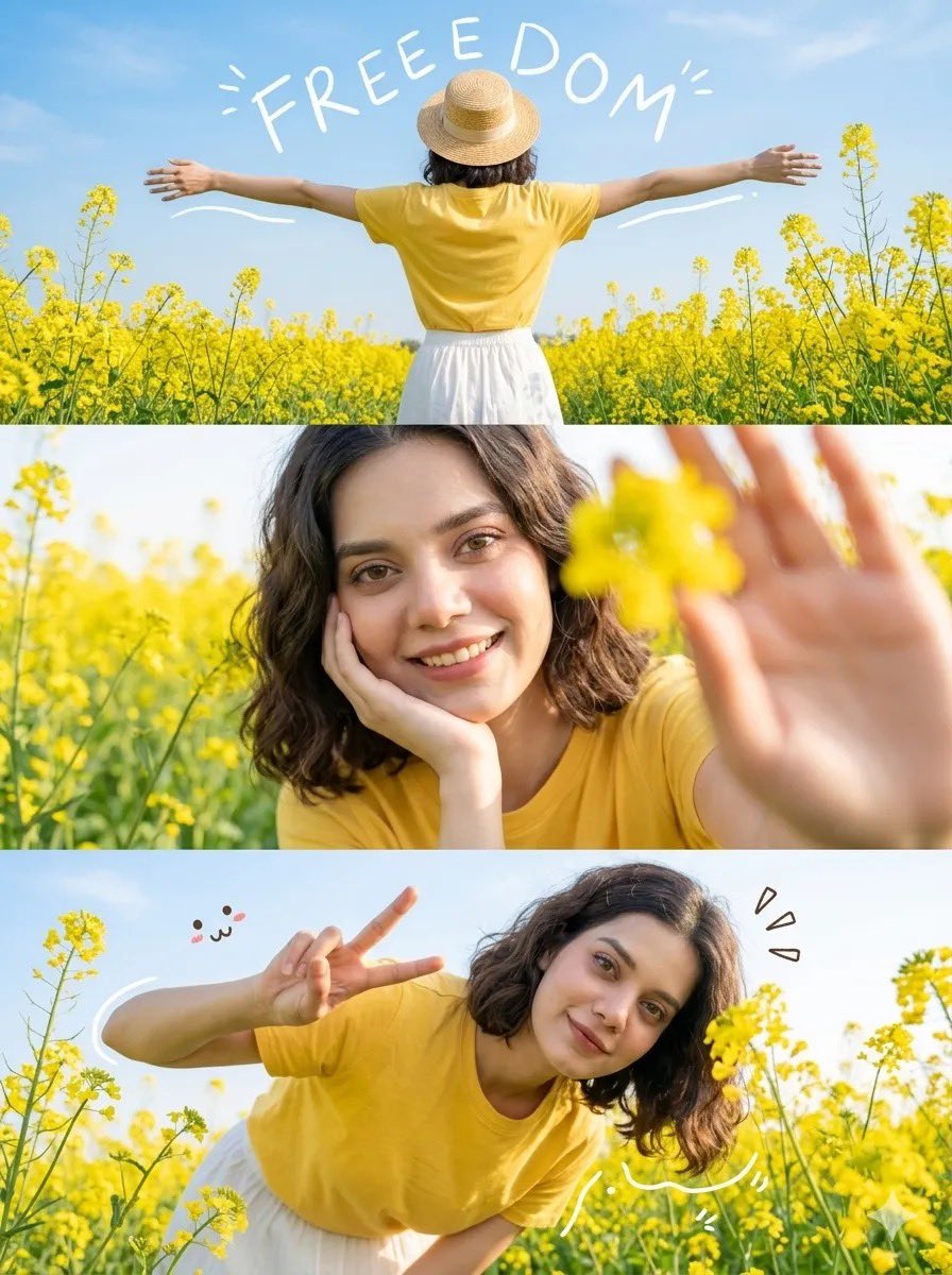 Sample output image for Flower Field Lifestyle Photography Prompt