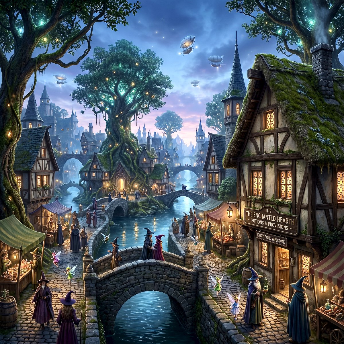Sample output image for Magical fantasy world illustration