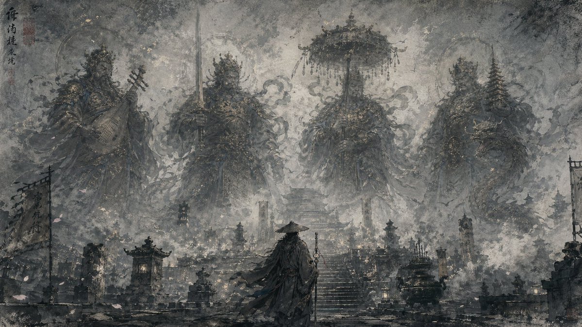Eastern Ink Fantasy Illustration