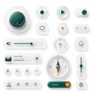 Glassmorphism UI Component Kit