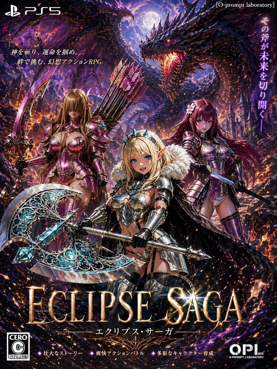 Dark Fantasy PS5 RPG Cover Art