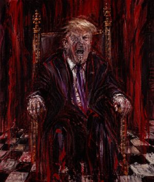 Censored Man on Crimson Throne