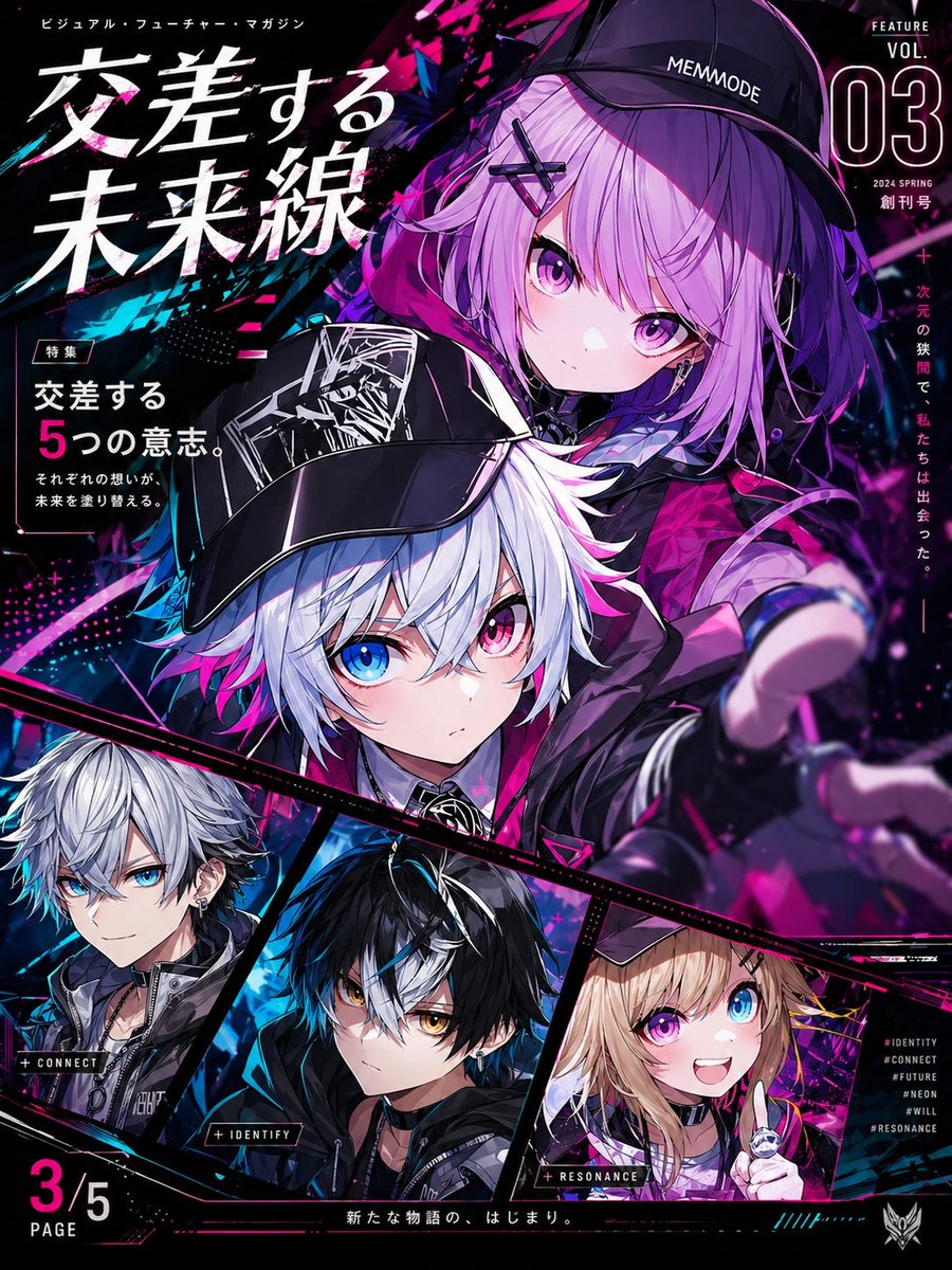 Cyberpunk Anime Magazine Cover