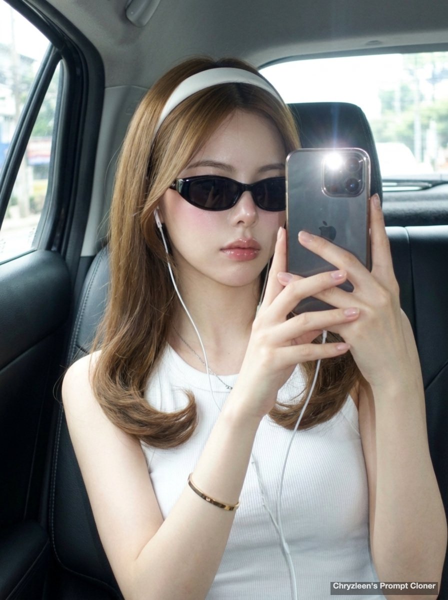 Sample output image for Backseat Mirror Selfie