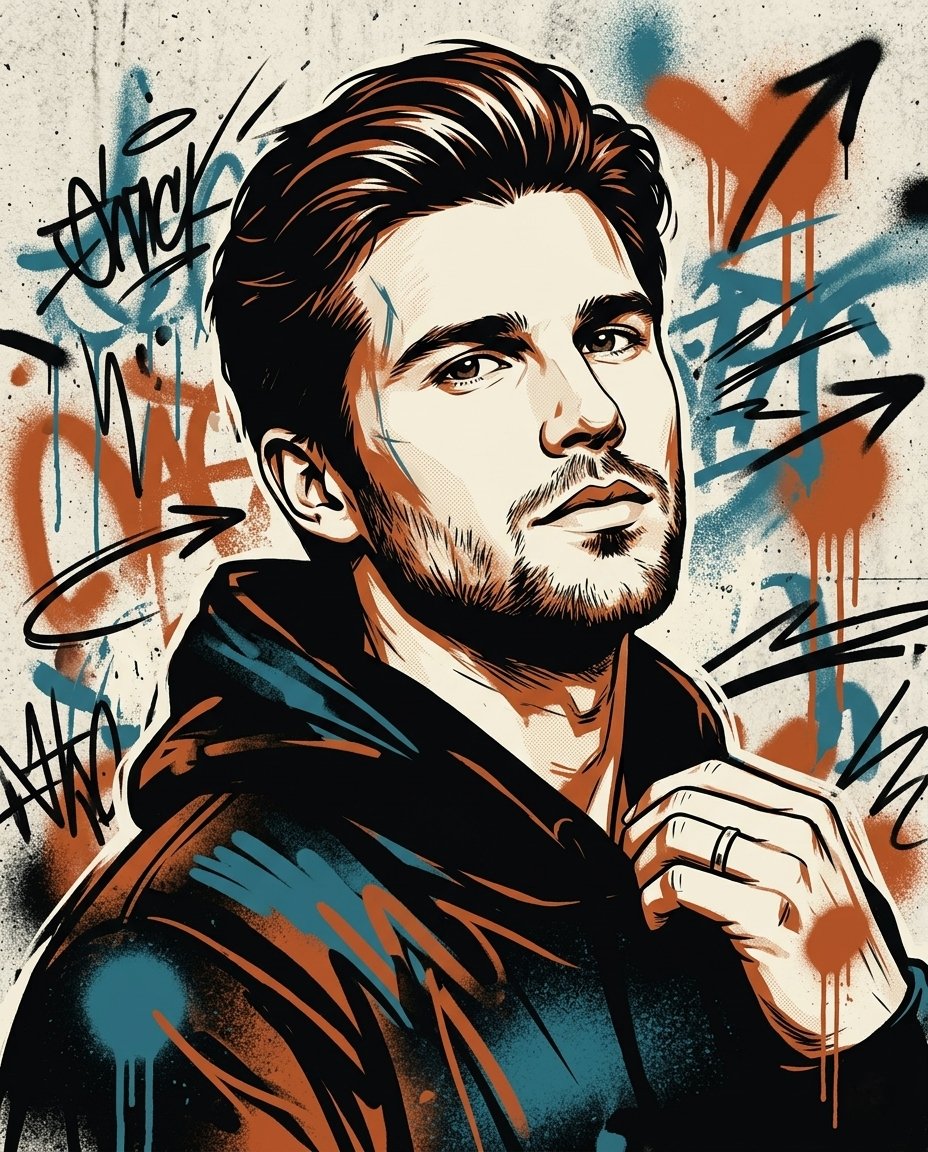 Sample output image for Street-Art Inspired Urban Portrait