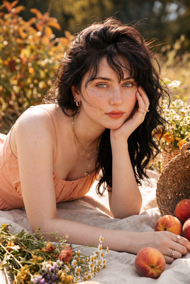 Sample output image for Vintage Peach Meadow Portrait