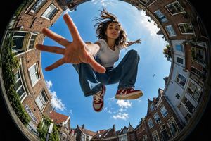 Urban Action Fisheye Perspective