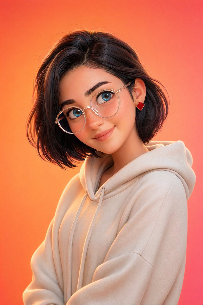 Profile / Avatar - Pixar-Style 3D Character Portrait generated image example