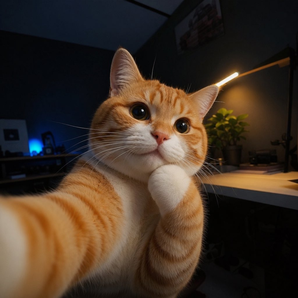 Profile / Avatar - Cute Cat Selfie generated image example