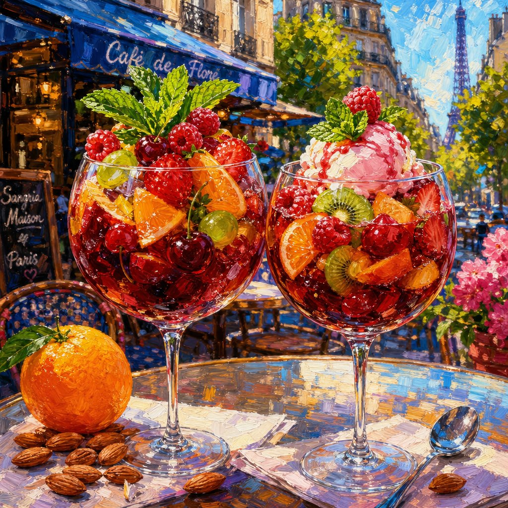 Impressionistic Parisian Café Painting