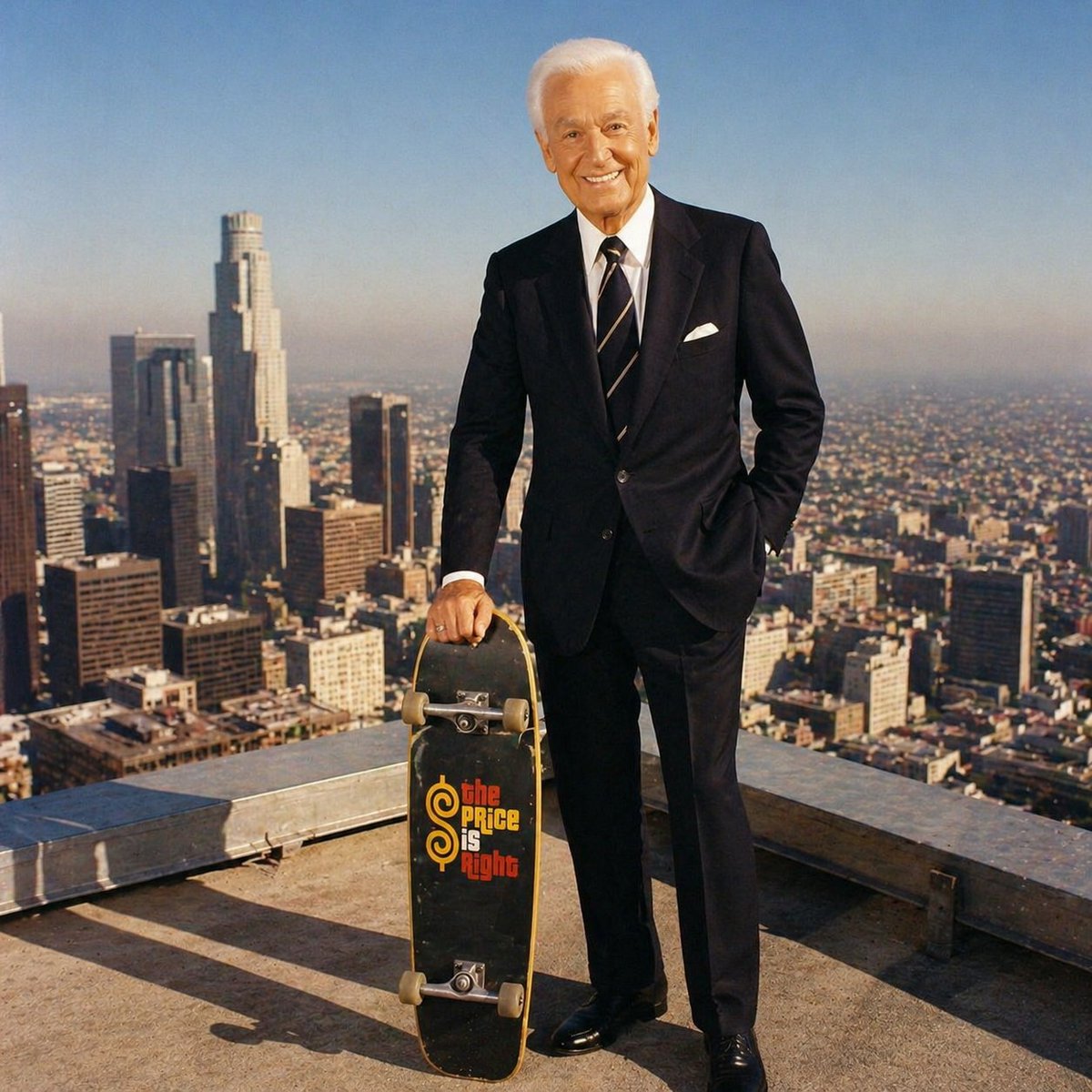 Social Media Post - Bob Barker Skyscraper Portrait generated image example