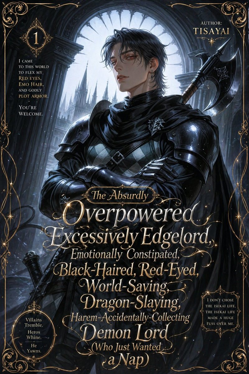 Parody Isekai Edgelord Novel Cover