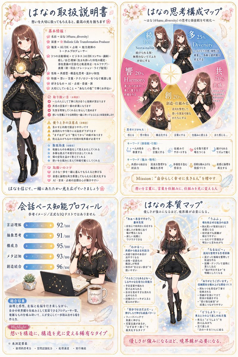 Anime Personality Infographic Poster