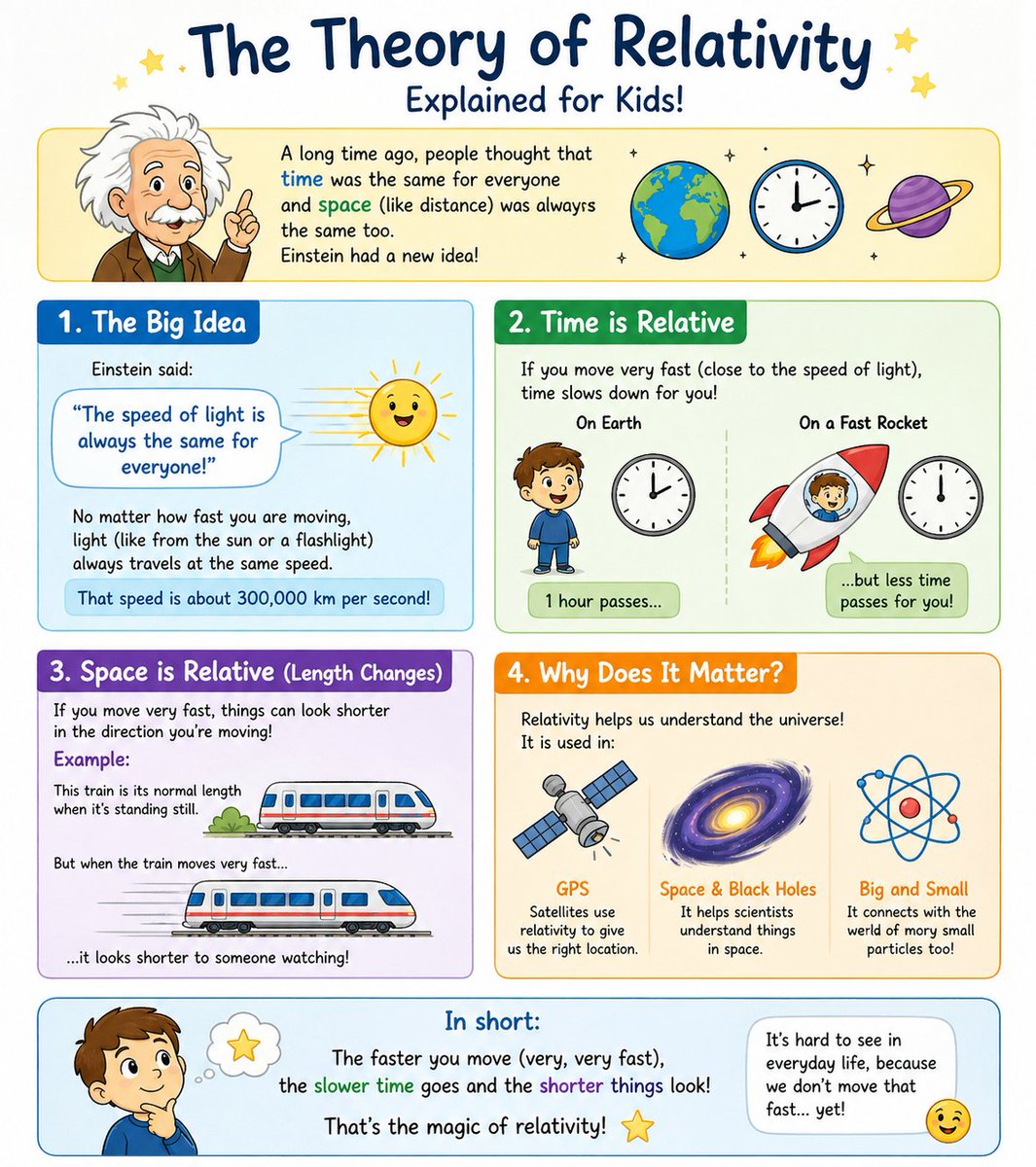 Infographic / Edu Visual - Kids Relativity Infographic Poster generated image example