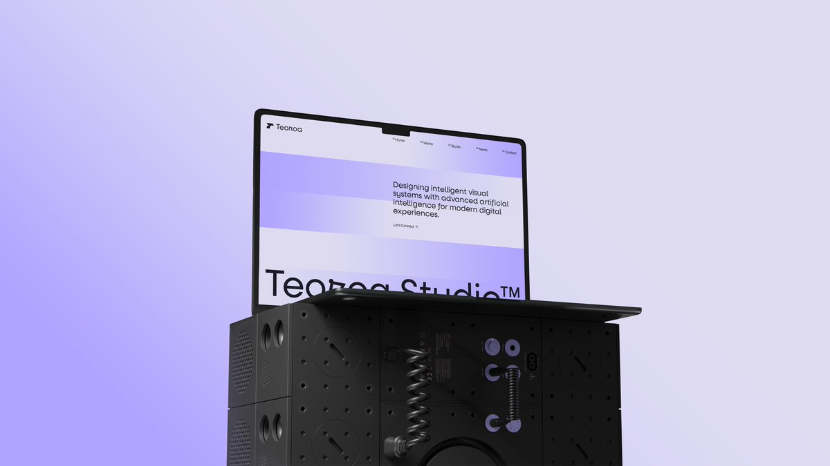Minimal Laptop on Industrial Pedestal