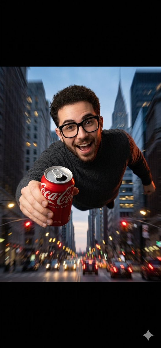 Sample output image for Dynamic Coca-Cola Supermen Prompt