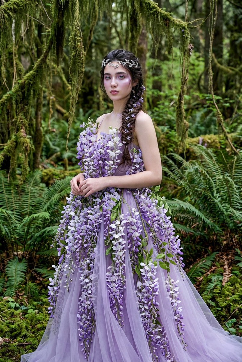 Sample output image for Botanical Couture Fashion Portrait