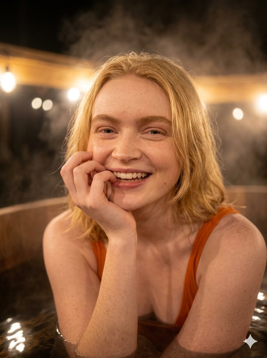 Sample output image for Outdoor Hot Tub Night Scene