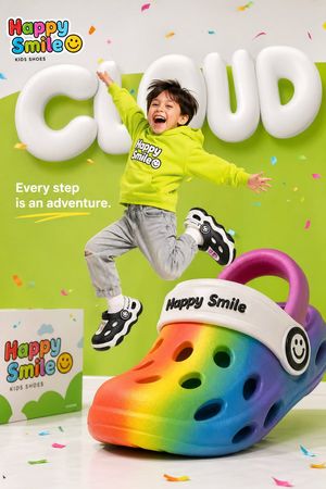 Colorful Children's Shoe Ad