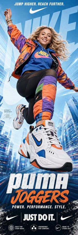 Nike advertising poster prompt