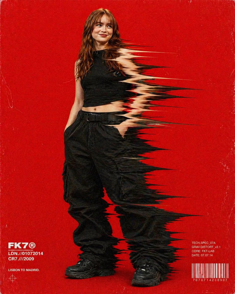 Distorted hip-hop fashion model prompt example 3