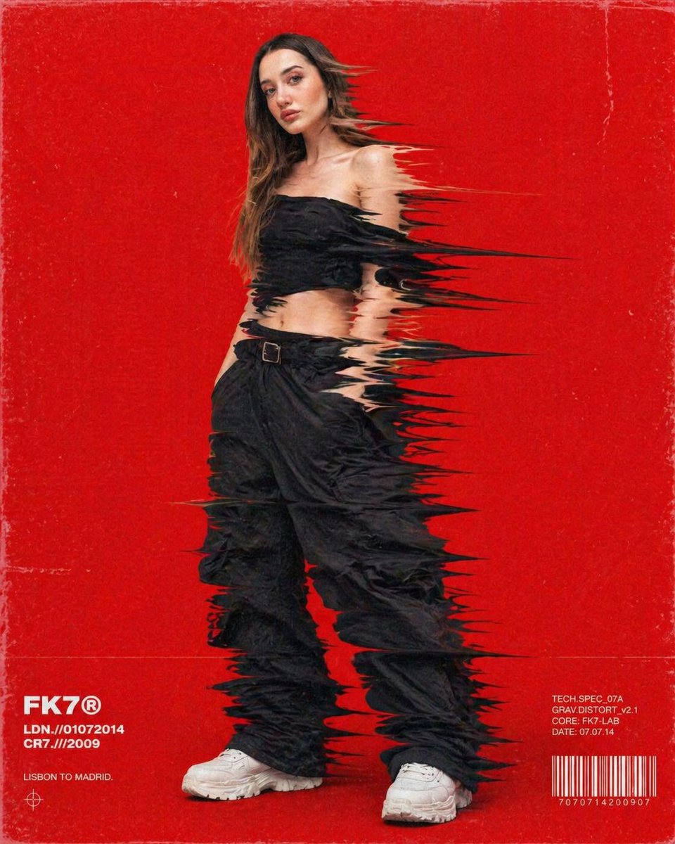 Distorted hip-hop fashion model prompt example 2
