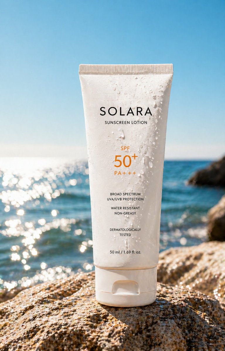 E-commerce Main Image - Luxury Sunscreen Product Shot - Image 1