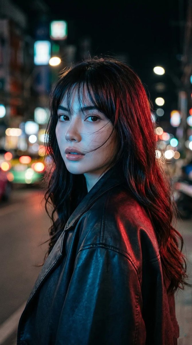 Profile / Avatar - Cyberpunk Neon Portrait generated image example
