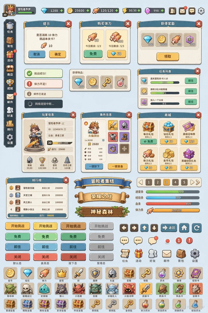 Game UI Component Library Expansion