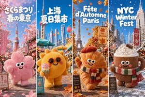 Four-Season Plush Festival City Grid