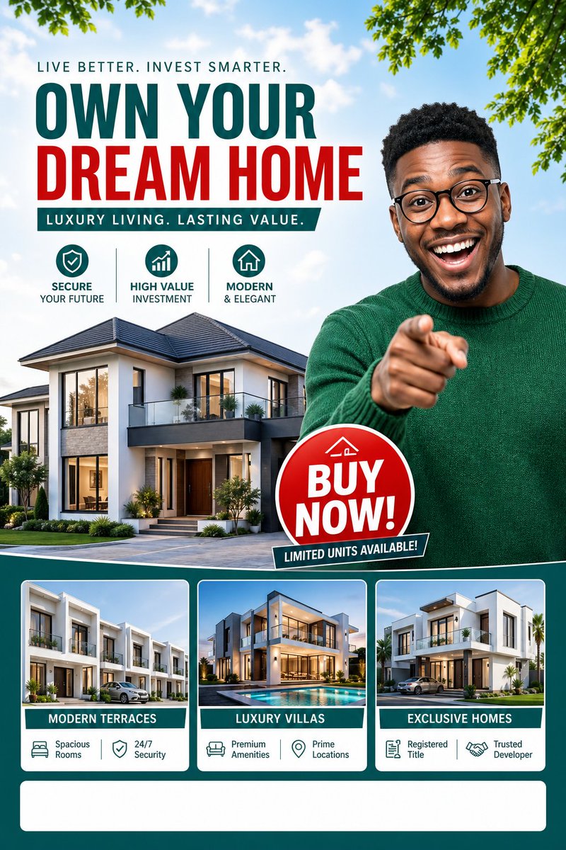 Product Marketing - Luxury Dream Home Real Estate Flyer generated image example