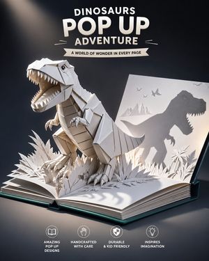 Origami Dinosaur Pop-Up Book Ad