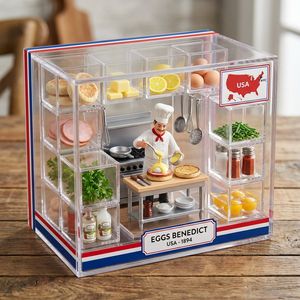 Eggs Benedict Miniature Acrylic Box