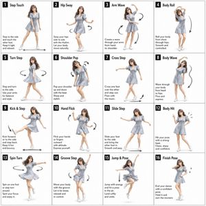 16-Pose Dance Instruction Sheet
