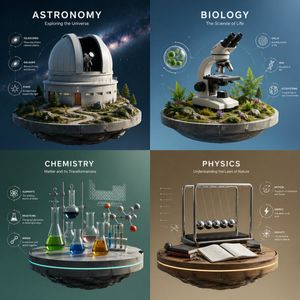 Four-Panel Science Concept Poster