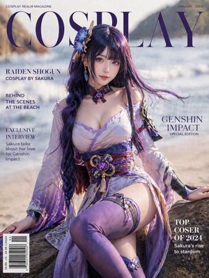 Raiden Shogun Beach Cosplay Cover