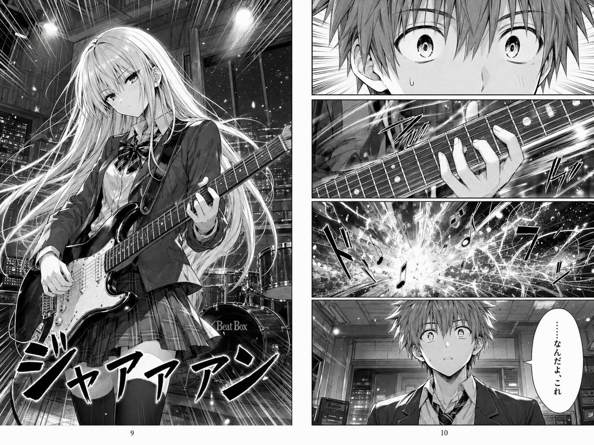 Dramatic Manga Guitar Reveal Page