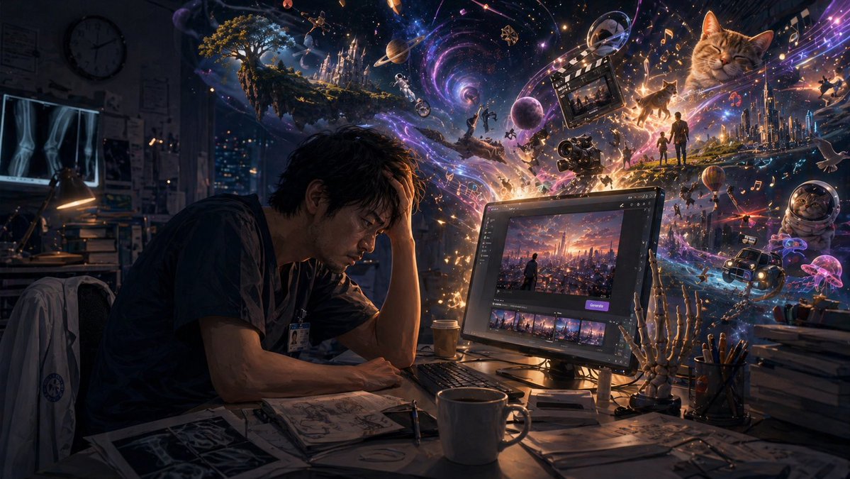 Dark Creative Overload at Night
