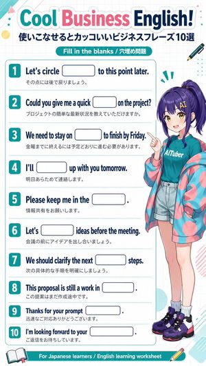Anime Business English Worksheet