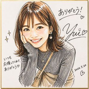 Signed Marker Portrait on Shikishi