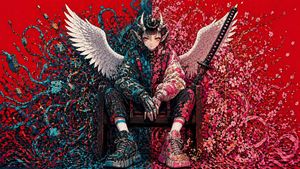 Cyberpunk Fallen Angel Samurai