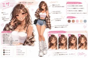 Pastel Gyaru Influencer Character Sheet